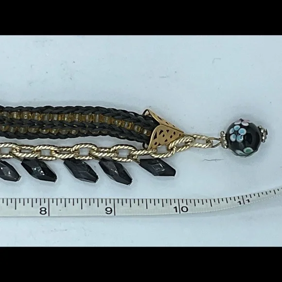 “VINTAGE ROPE DROP GLASS BEAD NECKLACE”. Unique Piece of Costume Jewellery. - Picture 15 of 16